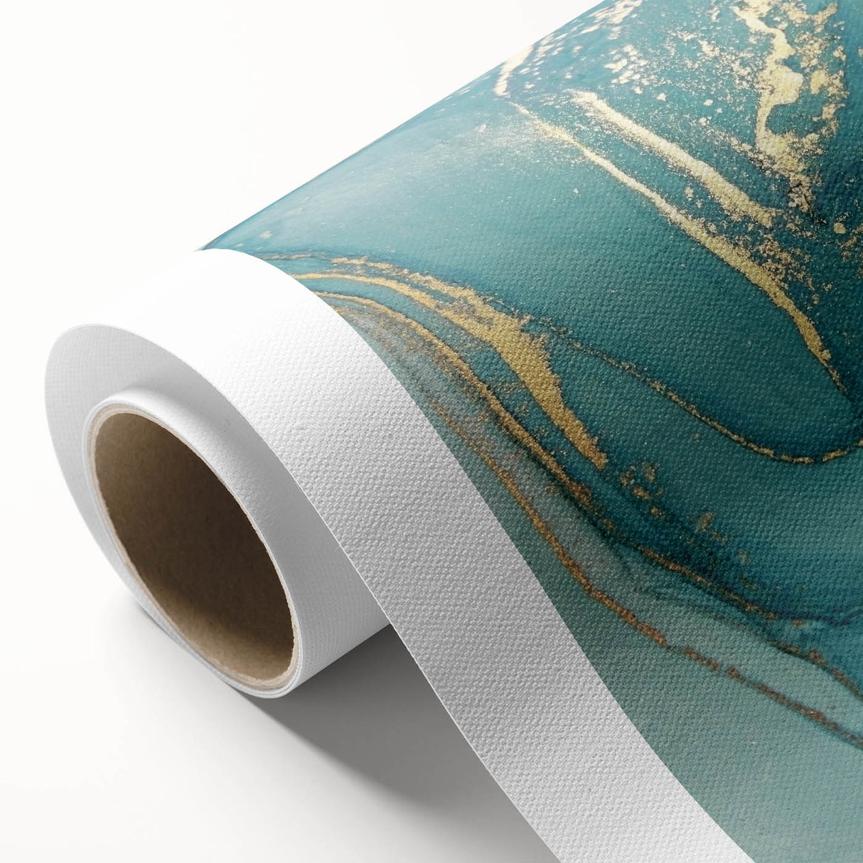 Upscale Abstract Art Collection – Teal & Gold Luxury Canvas