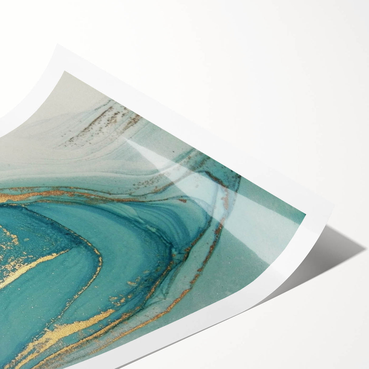 Upscale Abstract Art Collection – Teal & Gold Luxury Canvas