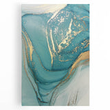 Upscale Abstract Art Collection – Teal & Gold Luxury Canvas
