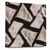 Earthen Harmony Abstracts - Geometric Triangular Abstract Art