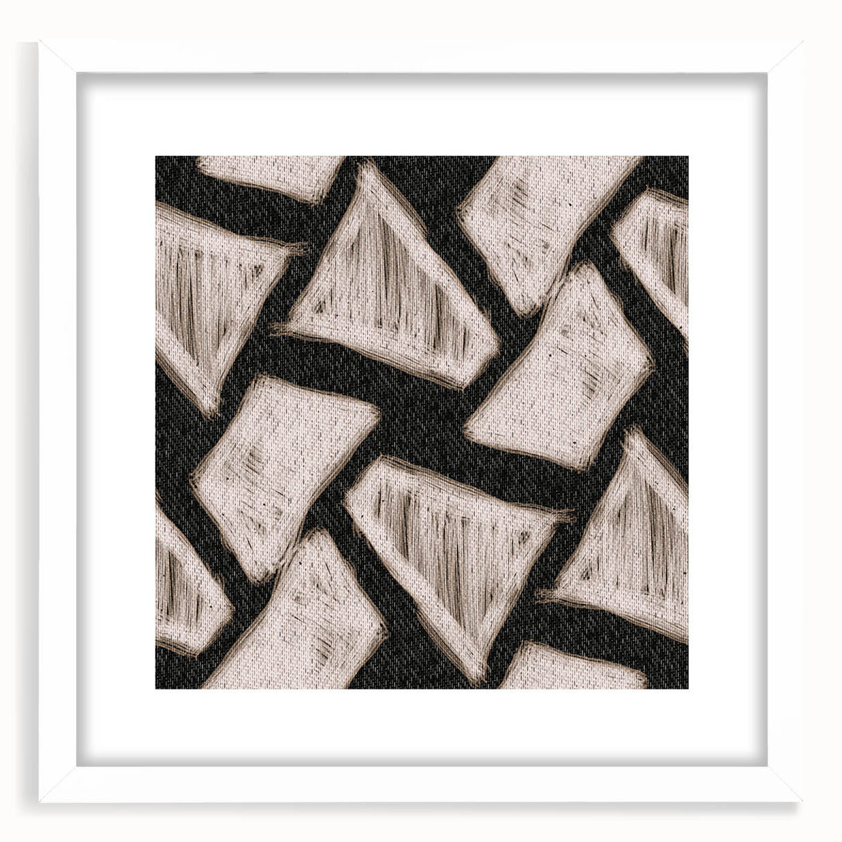 Earthen Harmony Abstracts - Geometric Triangular Abstract Art
