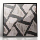 Earthen Harmony Abstracts - Geometric Triangular Abstract Art