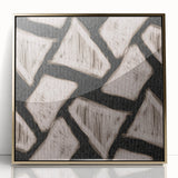 Earthen Harmony Abstracts - Geometric Triangular Abstract Art