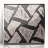 Earthen Harmony Abstracts - Geometric Triangular Abstract Art