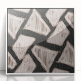 Earthen Harmony Abstracts - Geometric Triangular Abstract Art