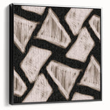 Earthen Harmony Abstracts - Geometric Triangular Abstract Art