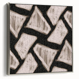 Earthen Harmony Abstracts - Geometric Triangular Abstract Art