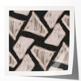 Earthen Harmony Abstracts - Geometric Triangular Abstract Art