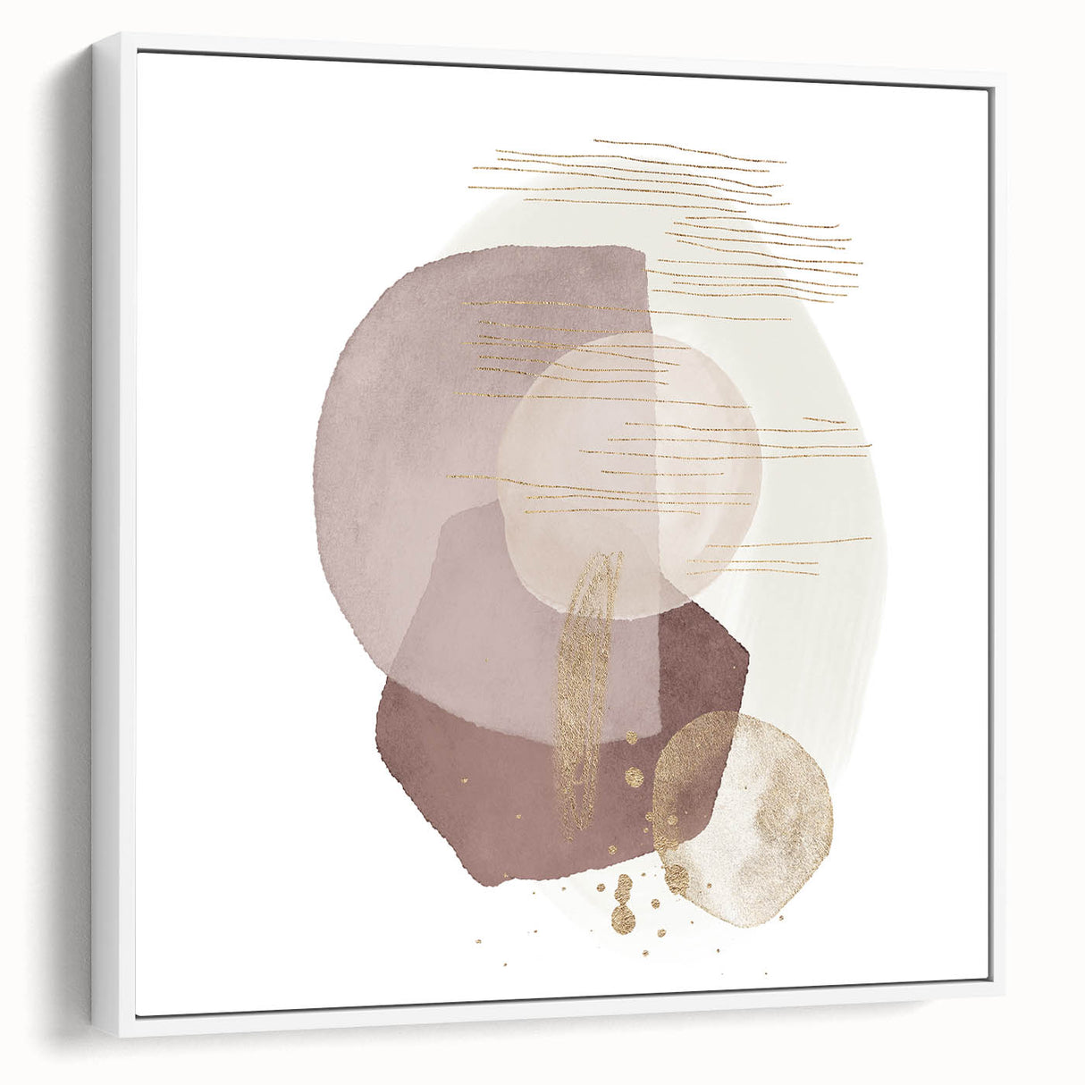 Contemporary Minimalist Wall Art – Beige and Brown Geometric Print