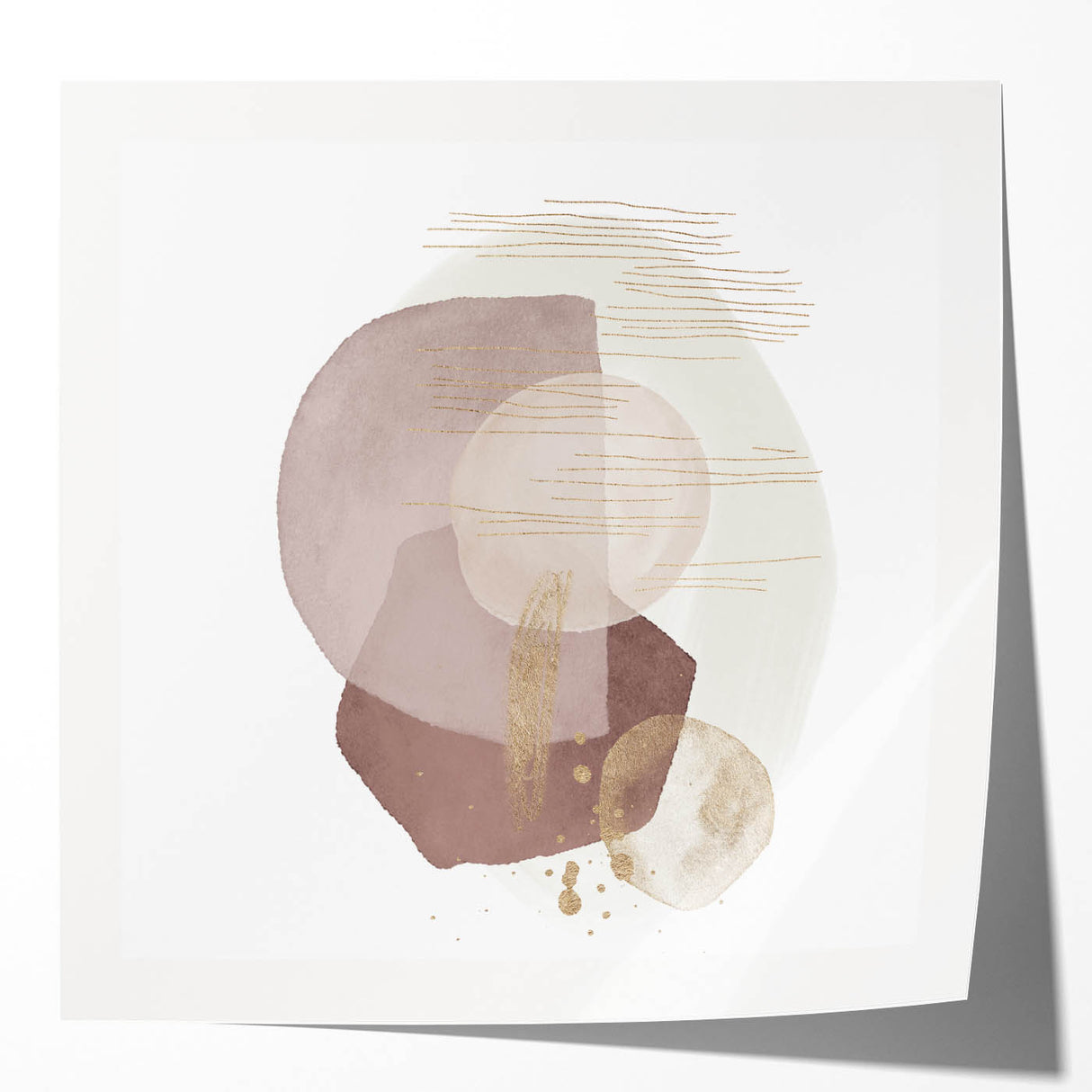 Contemporary Minimalist Wall Art – Beige and Brown Geometric Print