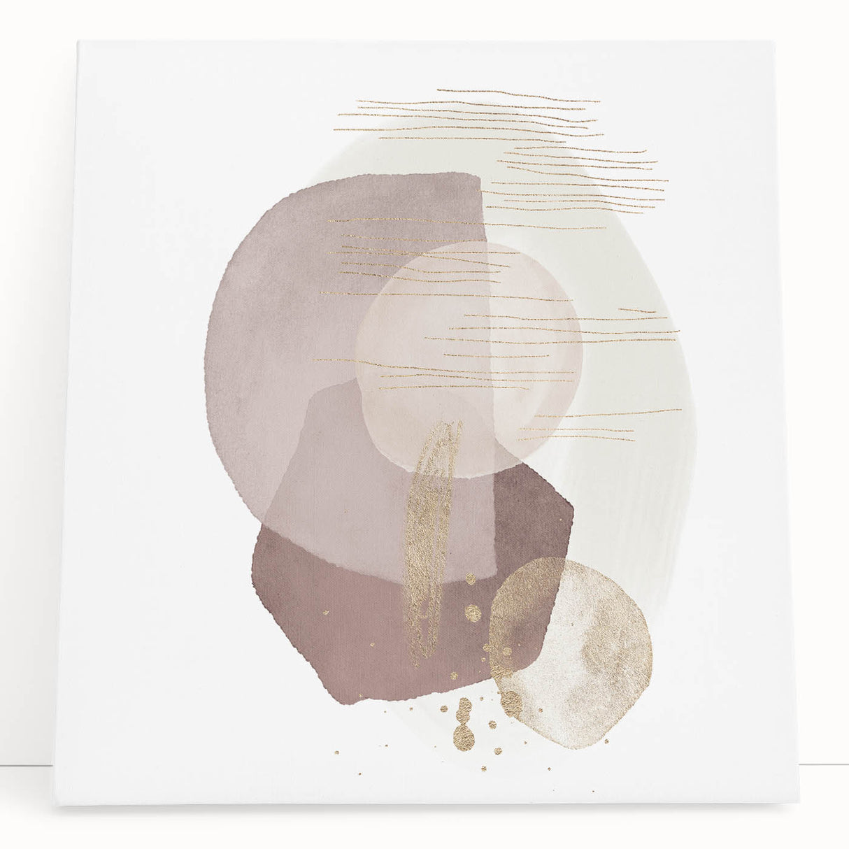Contemporary Minimalist Wall Art – Beige and Brown Geometric Print