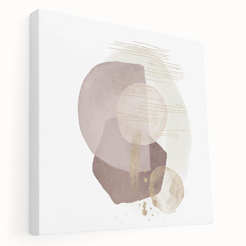 Contemporary Minimalist Wall Art – Beige and Brown Geometric Print