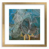 Geometric Moody Modern Wall Art – Abstract Canvas in Blue & Green