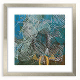 Geometric Moody Modern Wall Art – Abstract Canvas in Blue & Green