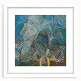 Geometric Moody Modern Wall Art – Abstract Canvas in Blue & Green