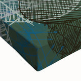 Geometric Moody Modern Wall Art – Abstract Canvas in Blue & Green