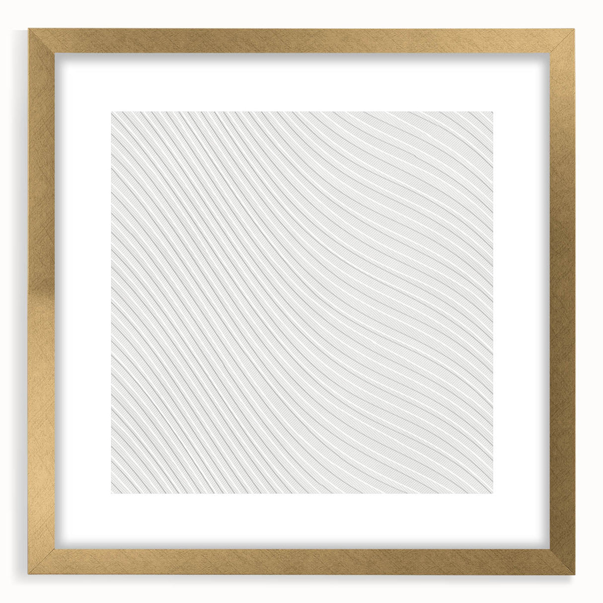 Contemporary Framed Abstract Art - Wavy Minimal Texture Design