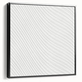 Contemporary Framed Abstract Art - Wavy Minimal Texture Design
