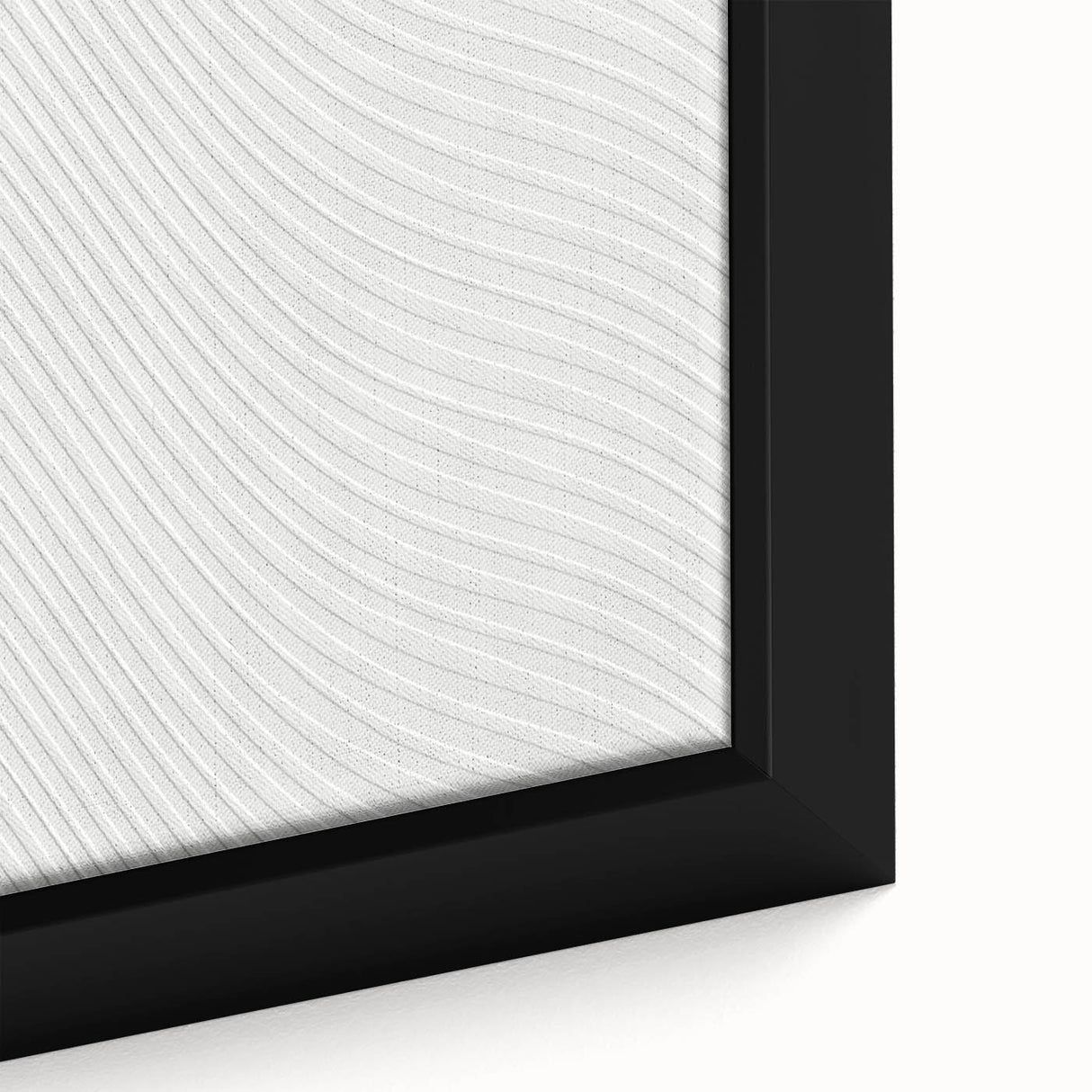 Contemporary Framed Abstract Art - Wavy Minimal Texture Design