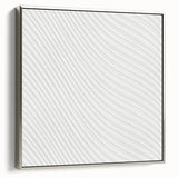 Contemporary Framed Abstract Art - Wavy Minimal Texture Design