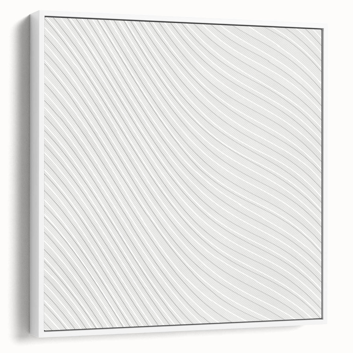 Contemporary Framed Abstract Art - Wavy Minimal Texture Design