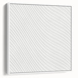 Contemporary Framed Abstract Art - Wavy Minimal Texture Design