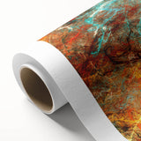 Geometric Abstract Art Prints – Chaotic Cyan & Firebrush Fusion