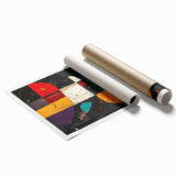 Modern Abstract Expressionist Wall Art – Geometric Canvas Print