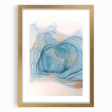 Premium Abstract Art Pieces – Sky Blue & Gold Luxury Canvas