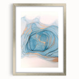Premium Abstract Art Pieces – Sky Blue & Gold Luxury Canvas