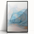 Premium Abstract Art Pieces – Sky Blue & Gold Luxury Canvas