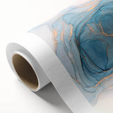 Premium Abstract Art Pieces – Sky Blue & Gold Luxury Canvas