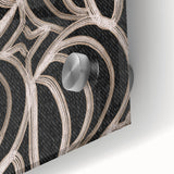 Earthen Harmony Abstracts - Curved Line Art in Black and Beige