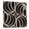 Earthen Harmony Abstracts - Curved Line Art in Black and Beige