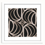 Earthen Harmony Abstracts - Curved Line Art in Black and Beige