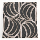 Earthen Harmony Abstracts - Curved Line Art in Black and Beige