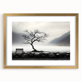 Misty Lake Bench - Fine Art Photography Framed Prints