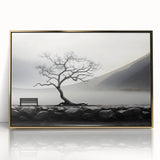 Misty Lake Bench - Fine Art Photography Framed Prints