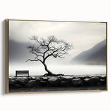 Misty Lake Bench - Fine Art Photography Framed Prints