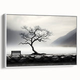 Misty Lake Bench - Fine Art Photography Framed Prints