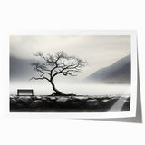 Misty Lake Bench - Fine Art Photography Framed Prints