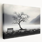 Misty Lake Bench - Fine Art Photography Framed Prints