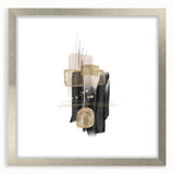 Abstract Geometric Framed Art – Black and Gold Minimalist Wall Print