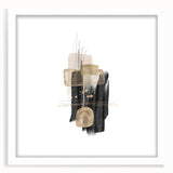 Abstract Geometric Framed Art – Black and Gold Minimalist Wall Print