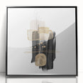 Abstract Geometric Framed Art – Black and Gold Minimalist Wall Print