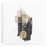 Abstract Geometric Framed Art – Black and Gold Minimalist Wall Print