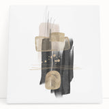 Abstract Geometric Framed Art – Black and Gold Minimalist Wall Print