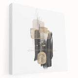 Abstract Geometric Framed Art – Black and Gold Minimalist Wall Print