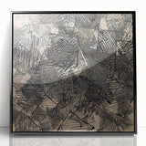 Geometric Moody Modern Wall Art – Abstract Black & Beige Canvas