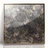 Geometric Moody Modern Wall Art – Abstract Black & Beige Canvas